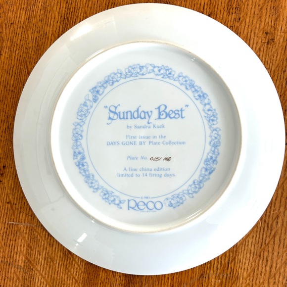 Reco Collection Accents Days Gone By Collection Sunday Best Plate